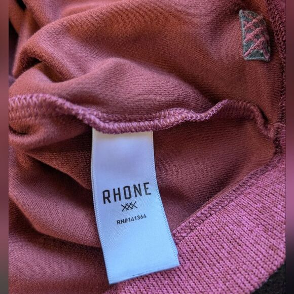 Rhone Mens Commuter 1/4 Zip Sweater Maroon Marle Size Medium - Picture 10 of 11